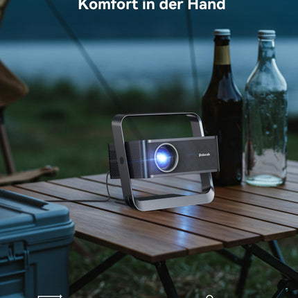 [Netflixi ametlik ja 1080P FHD] Polochshi projektor, 4K toega, 600 ANSI luumeniga, nutikas projektor automaatse trapetsikorrektsiooniga, elektriline fookus, WiFi 6, Bluetooth-projektor, kodukino, õues kasutatav miniprojektor