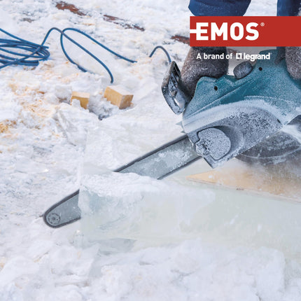EMOS aastaringne pikenduskaabel Schuko, sinine 10m kaabel 1,5 mm² kaitsekorgiga, IP44 veekindel ja külmakindel välistingimustes kasutamiseks, tööstuses, ehitusplatsidel