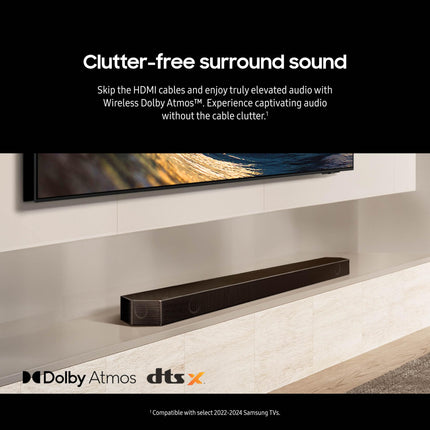 SAMSUNG HW-Q990D 11.1.4 kanaliga heliriba Dolby Soundiga, ruumilise heli laiendamise, adaptiivse heli ja juhtmevaba subwooferiga, 2024
