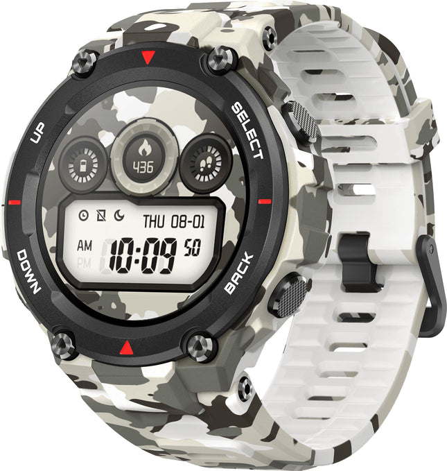 Amazfit Smartwatch T-Rex 1,3-tolline digitaalne veekindel spordikell sõjaväe kvaliteedistandardiga, GPS, unemonitor, 14 spordirežiimi