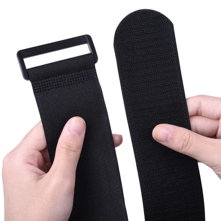Wisdompro Velcro Cable Ties Black 4 Pack, Velcro Cable Ties Resealable 5 cm x 153 cm Long, Cable Tie Set for Organizing Cables, Yoga Mats, Bicycles, Pipes (60 Inches)