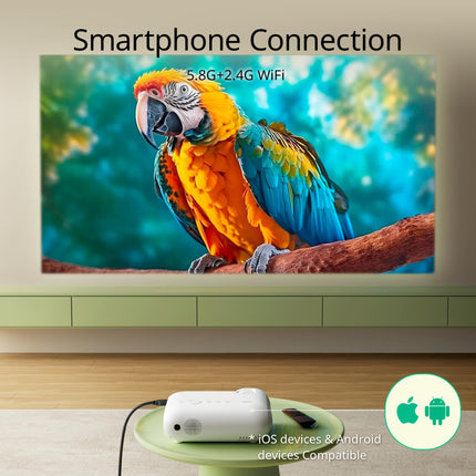 YOTON Projector 4K【Official Netflix/Dolby Audio】 20000 Lumens Full HD 1080P Native Projector, Y9 WiFi Bluetooth 5.2 Projector, Video Projector for Home Theater/Mobile Phone/TV Stick/Android/PS5 Projector with Bag