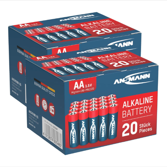 ANSMANN leelispatarei Mignon AA / LR06 1.5V / pika elueaga leelispatareide sooduspakk praktilises hoiukarbis / 40 tk