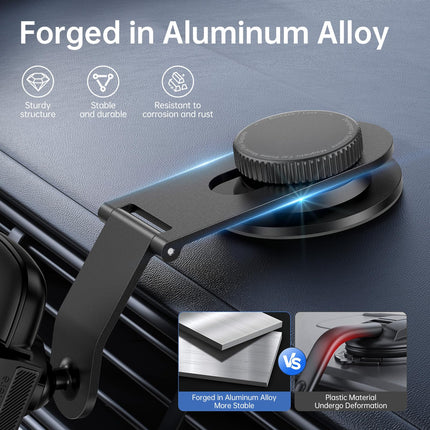 Syncwire Phone Mounts for Your Car Dashboard Tesla Screen, Super Stable Car Phone Holder, Foldable Aluminum Alloy Arm for iPhone 15 Pro Max 14 13 12 11 and All Phones