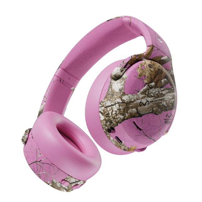 Skullcandy Crusher ANC 2 kõrvaklapid mürasummutavate juhtmevabade kõrvaklappidega, millel on sensoorne bass, 50-tunnine aku tööiga, Skull-iQ, Alexa tugi, mikrofon, Bluetooth-ühilduv - Realtree Edge värvid, roosad
