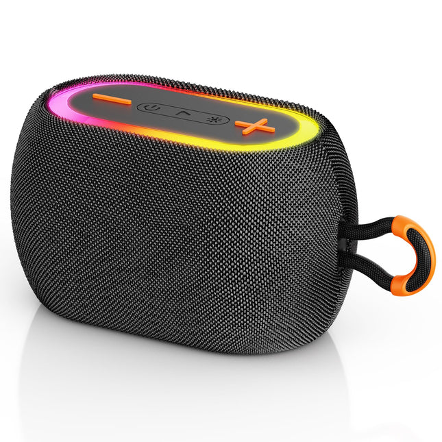 Tisco kaasaskantav Bluetooth kõlar RGB-valgustusega - Bluetooth 5.3 muusikakarp 15 W kõlar, IPX7 veekindel, 24h mänguaeg, AUX/TF-kaardi/USB/TWS sidumine - õues, pidudel ja reisil (must)