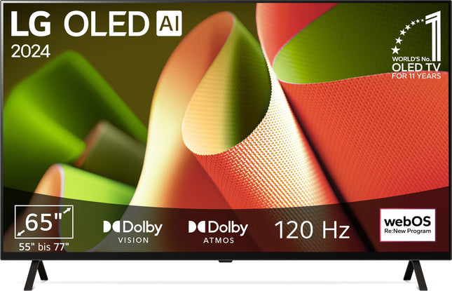 LG OLED65B49LA TV 65" (165 cm) OLED TV (α8 4K AI processor, webOS 24, Dolby Vision, up to 120Hz) [Model year 2024]