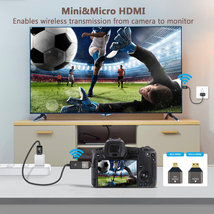 TIMBOOTECH juhtmevaba HDMI saatja ja vastuvõtja 5G, HDMI juhtmevaba edastus HD, juhtmevaba saatja-vastuvõtja heli/video/failide voogesituseks sülearvutist/telerist/kaamerast HDTV-sse/monitori/projektorisse
