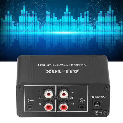 Bewinner Portable Headphone Amplifier, 20 DB Stereo HiFi Headphone Amplifier with Volume Control, Headphone Amplifier with 3.5 mm Headphone Input Output,