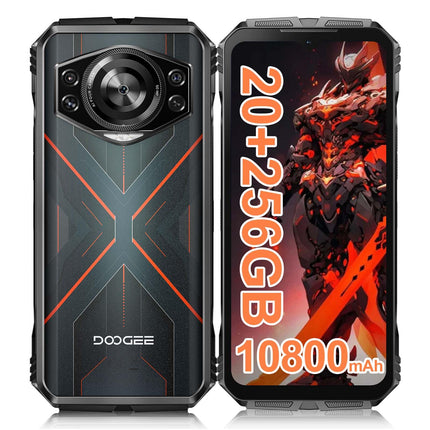 DOOGEE S Cyber ​​​​Õuetelefon ilma lepinguta Android 14 20GB(8+12)/256GB, 10800mAh, 50MP+16MP õuetelefon 6.6'' FHD+ kaheksatuumaline IP68 veekindel ehitusplatsi mobiiltelefon 4G kahe SIM-kaardiga/IP68/OTG/NFC/GPS 2024
