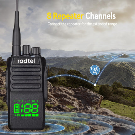 Radtel RT-493 IP67 veekindel pihuraadio 10W pika levialaga kahesuunaline raadio täiskasvanutele, Walkie Talkie 430-440 skaneerimine