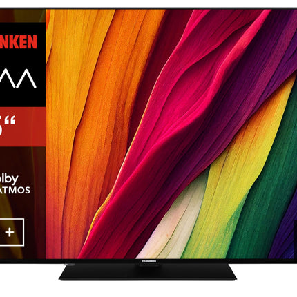 Telefunken TV 65-tolline nutiteler VIDAA XU65VP750M 4K UHD teler, HDR-teler Dolby Visioniga, kolmekordne tuuner ja 6-kuuline HD+ garantii, must LED-teler