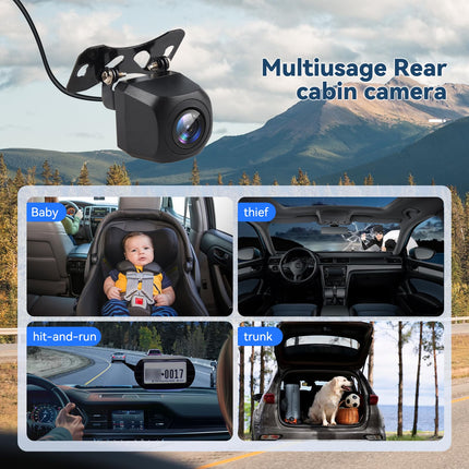 Adelagnes 4K autokaamera esi- ja taga GPS-i, WiFi-ga, 3,18" IPS-ekraan, tasuta 64 GB mälukaart, öönägemine, G-andur, tsükkelsalvestus, 170° lainurk-WDR