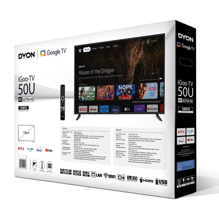 DYONi nutitelerite seeria (Google TV (4K UHD), 50 tolli)