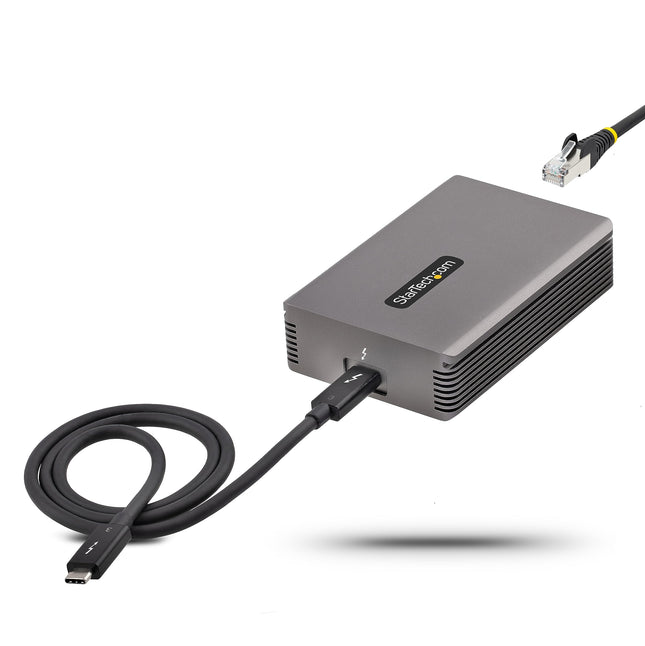 StarTech.com Thunderbolt 3 võrguadapter, 10GbE, Thunderbolt 3-st mitme gigabaidise LAN/Etherneti adapter, 10GBASE-T/5-2.5GBASE-T võrgukaart, Thunderbolt 3/4 LAN-adapter, TB3/4 kaabel, Windows/Mac (TB310G2)
