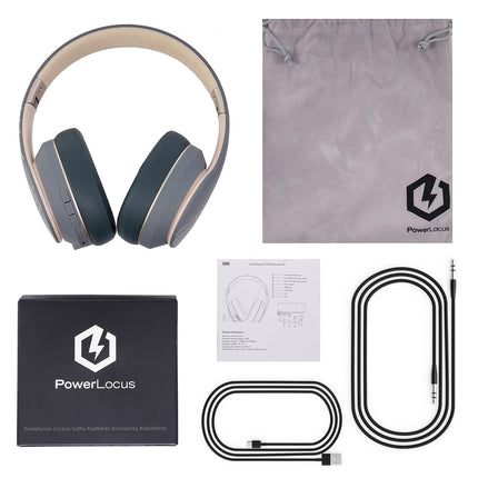PowerLocus P6 Bluetooth kõrvaklapid, juhtmevabad kõrvaklapid superbassiga, 40-tunnine mänguaeg, mikrofon, häälassistent, passiivne mürasummutus iPhone'ile, Samsungile, iPadile, arvutile, sülearvutile, telerile