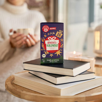 TEEKANNE ORGANICS advendikalender 2024, 3 tk komplekt – orgaanilise tee jõulukalender 24 teeseguga, jätkusuutlik pakend, 24 hellitushetke, ideaalne jõulueelseks hooajaks