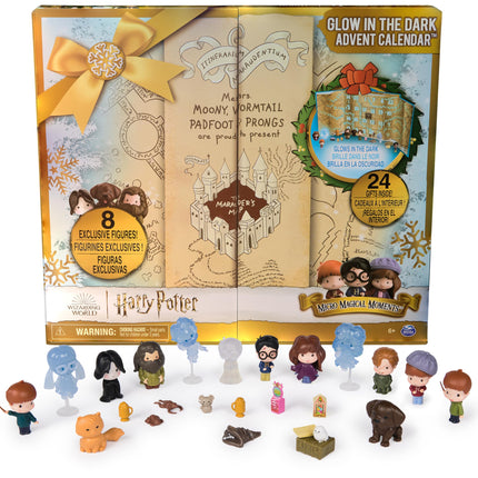Võlurite maailma Harry Potteri "Röövli kaardi" advendikalender 2024 pimedas helendava efektiga, 8 eksklusiivse figuuri ja muude üllatustega, mänguasi lastele vanuses 6 aastat ja vanemad, fännikaup