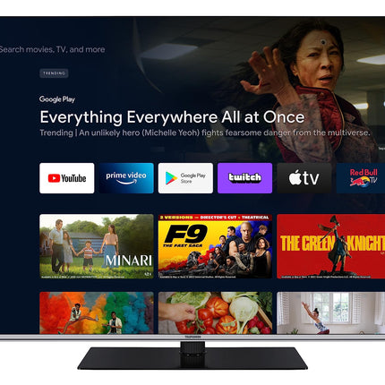 Telefunken Android TV 65-tolline QLED-teler (4K UHD nutiteler, HDR Dolby Vision, kolmekordne tuuner, Dolby Atmos) QU65AN900M
