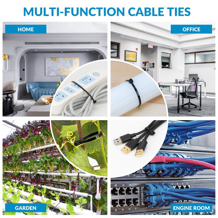 XINGO 18" Black Cable Ties, Heavy Duty, 50 Pack, 330 lbs, Ultra Exclusive Strong Plastic Wire Ties, Large Cable Ties, Extra Long Cable Ties for Indoor and Outdoor Use