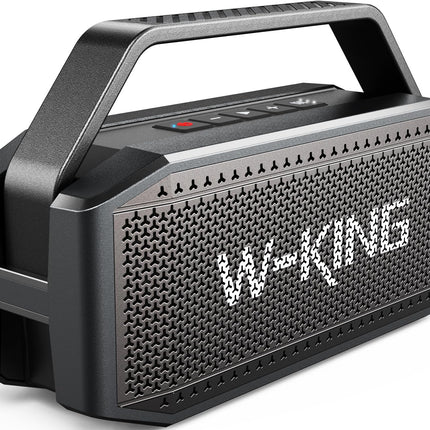 W-KING Bluetooth kõlar, 80W tippvõimsusega IPX6 veekindel, kaasaskantav muusikakarp Bluetooth karp 2 täisriba draiveriga/rikkalik bass, 2 sidumist/30 tundi/U-ketas/TF-kaart/AUX/EQ, suur peokõlar