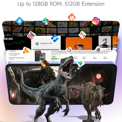 Ulefone Note 21 nutitelefon ilma lepinguta, 8GB+128GB/1TB, Android 14 mobiiltelefon soodne, 6.56" HD+ 90Hz, 5000mAh, 13MP+8MP kaamera, kahe SIM-kaardiga 4G SIM-kaardivabad mobiiltelefonid, näotuvastus/sõrmejäljetuvastus/GPS/OTG-lilla
