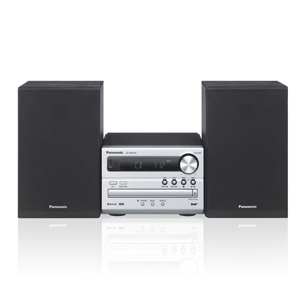 Panasonic SC-PM254EG-S mikrokõlar HiFi-süsteemiga (Bluetooth, DAB+, CD, FM, 20 W RMS) hõbedane