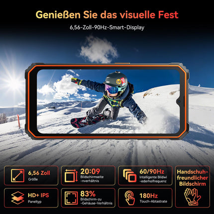 Blackview BV4800SE Andriod 15 Outdoor Handy Ohne Vertrag, 12GB+64GB/2TB TF, Gemini AI 90Hz 6.56" Display Outdoor Smartphone Ohne Vertrag, 16MP+8MP Octa-Core NFC, IP69K Buastellenhandy