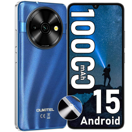 OUKITEL C59 Android 15 nutitelefon ilma lepinguta, 10000mAh mobiiltelefon odav, 16GB + 128GB mobiiltelefon ilma lepinguta, 6,88" HD+ SIM-kaardita mobiiltelefonid 120LM taskulamp, 13MP + 5MP, kahekordne 4G SIM/sõrmejälg/OTG/näotuvastusega