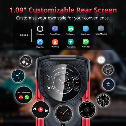 CUBOT Kingkong Star (2023) 5G õuenutitelefon Android 13, 24GB+256GB/1TB, 10600mAh(33W), 6.78" FHD+1.09" tagumine ekraan, lukustamata mobiiltelefon, 100MP+24MP öönägemine, IP68/NFC/3 pesa, must