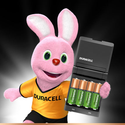 Duracell 4-hour, 1-count charger &amp; Ultra HR6DX1500 low-discharge batteries (2500mAh) 4-pack