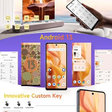 Ulefone Note 18 Ultra 5G nutitelefon, 12GB+256GB/SD-2TB mobiiltelefon ilma lepinguta 50MP+32MP 6.78" FHD+ 5450mAh Android 13 MTK Dimensity 720 mobiiltelefon 5G, kahe SIM-kaardiga 5G lukustamata mobiiltelefonid NFC 2-aastane garantii valge