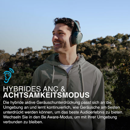 JLab JBuds LUX ANC nutikad mürasummutavad kõrvaklapid - kõrvapealsed Bluetooth-juhtmevabad kõrvaklapid mikrofoni ja aktiivse mürasummutusega, üle 70 tunni mänguaega, kokkupandavad Bluetooth-kõrvaklapid, Sage