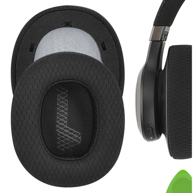 GEEKRIA võrkkangast kõrvapadjad JBL Live 650 BTNC, Lifestyle E65BTNC, Duet NC, Live 660 BTNC kõrvaklappidele, peakomplekt, kõrvaklapid, varuosad (must)