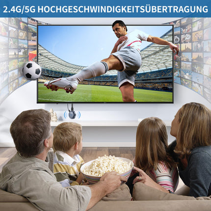 Miracasti juhtmevaba HDMI-adapter, HDMI-Bluetooth-adapteri WiFi-adapter ekraanipeegliga video/heli/failide voogesituseks sülearvutist, arvutist, nutitelefonist HDTV-sse, projektorisse, monitori