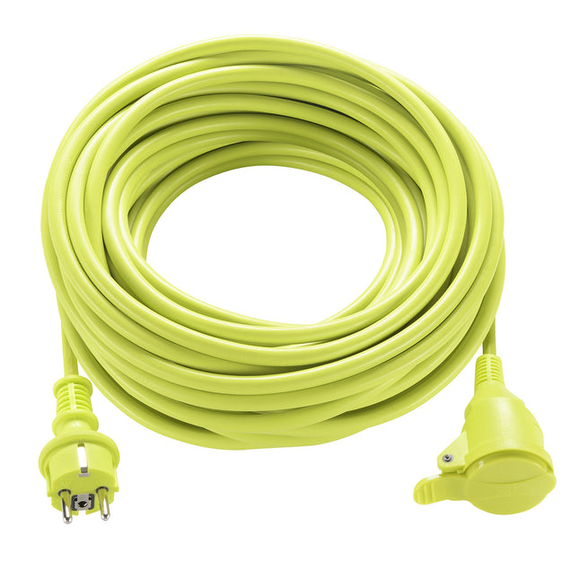 Masterplug pikenduskaabel 25 m, IP44 kaabel aia ja ehitusplatsi pikendusega, 16 A kuni 3000 W, roheline kaabel 3 G1,5 mm²
