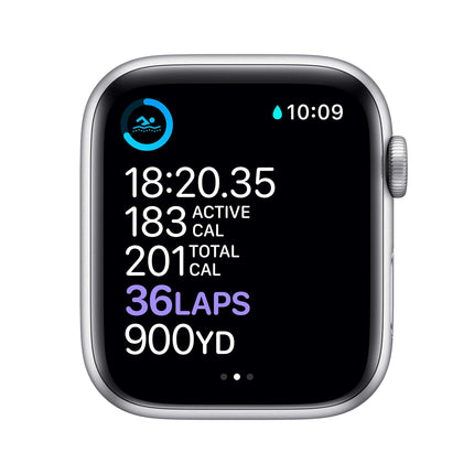 Apple Watch Series 6 (GPS + Cellular, 44MM) Silver Aluminum Case with White Sport Band (Refurbished)