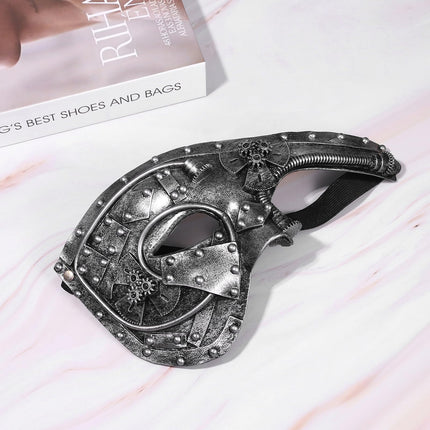 OIDEA meeste mask Veneetsia maskeraad: Punk Rock hõbedane Cosplay Mardi Gras maskeering maskiball kontsert karnevalipidu ooperifantoom Halloweeni vintage kostüüm poolmask