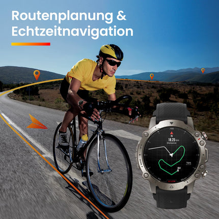 Amazfit Falcon 49mm Outdoor Smartwatch with Dual-Band GPS, Smart Sports Coach, Training Templates, 150 Sports Modes, Sapphire Display, Military-Grade Titanium Case, 20 ATM Water Resistant for Men and Women