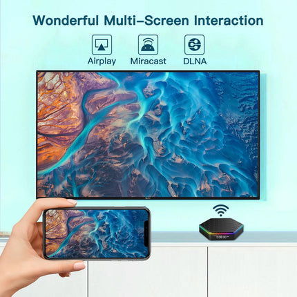 Android TV Box 12.0, teleriboks Android 2025 4 GB RAM 64 GB ROM H618 neljatuumaline Cortex-A53 protsessor, Android Box 6K 4K WiFi6 2.4G+5G kahe WiFi-ühendusega Bluetooth 5.0 LAN 100M Ethernet HDR10+ 3D H.265 nutiboks telerile