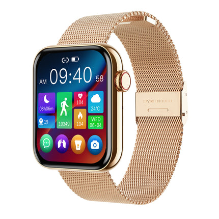 RUXINGX Smartwatch Women with Phone Function, HD Touchscreen, 120+ Sports Modes, Heart Rate Monitor, SpO2 Menstrual Cycle Sleep Monitor, IP68 iOS/Android Rose Gold