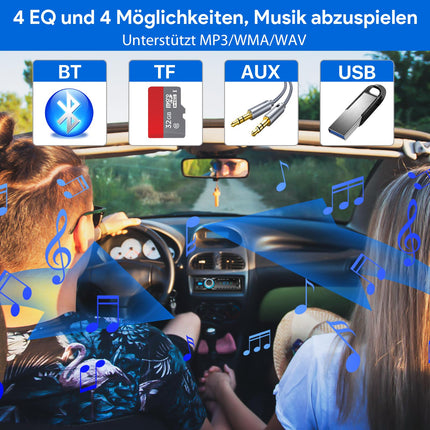 Autoraadio Bluetooth, CENXINY autoraadio Bluetooth 1Din autoraadio Bluetooth FM 2USB/AUX/SD-kaardi/MP3-mängija puldiga, iOS/Androidi tugi