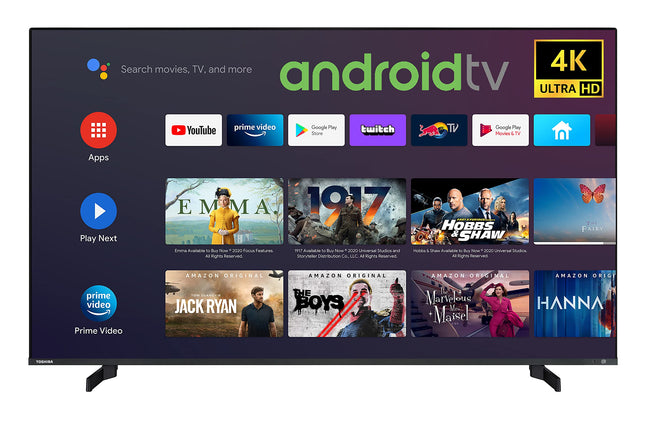Toshiba 65UA5D63DGY 65-tolline televiisor / Android TV (4K Ultra HD, HDR Dolby Vision, nutiteler, Play pood ja Google Assistant, kolmekordne tuuner, Bluetooth) [2023], must