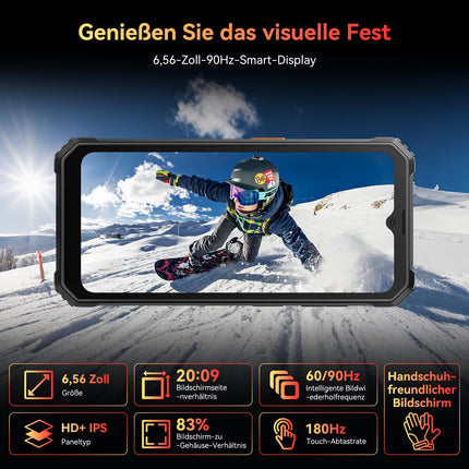Blackview BV4800SE Andriod 15 Outdoor Handy Ohne Vertrag, 12GB+64GB/2TB TF, Gemini AI 90Hz 6.56" Display Outdoor Smartphone Ohne Vertrag, 16MP+8MP Octa-Core NFC, IP69K Buastellenhandy