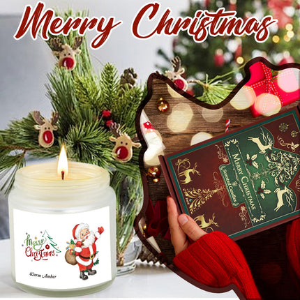 Christmas glass candles for women, 6 pack scented candles set, natural soy wax, aromatherapy candles for birthdays, Christmas candles for women, men, girlfriends, colleagues