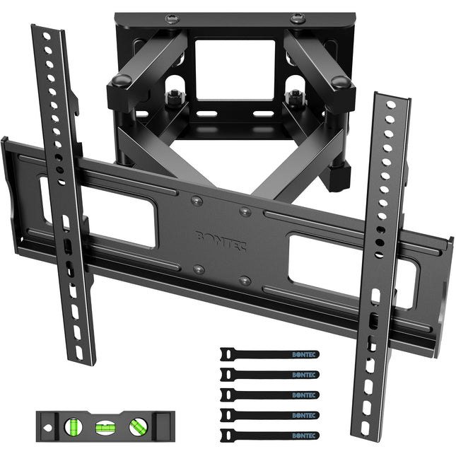 BONTEC TV seinakinnitus, pööratav ja kallutatav, täielikult liikuv, sobib 23–70-tollistele lamedatele ja kumeratele LCD-LED-teleritele või monitoridele kuni 45 kg, max VESA 400x400 mm