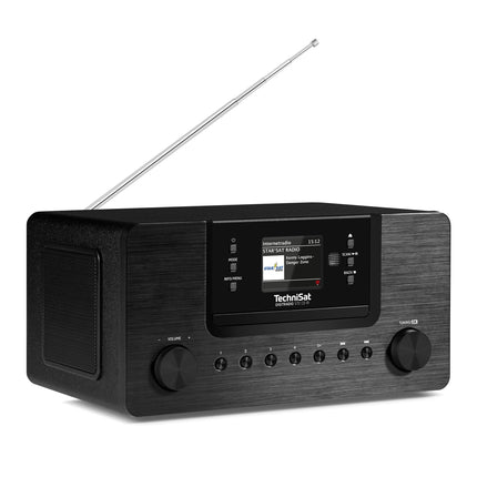 TechniSat DIGITRADIO 570 CD IR – Stereo DAB+ internetiraadio (CD-mängija, Wi-Fi, FM, Bluetoothi ​​heli voogedastus, Spotify, USB, äratuskell, Wi-Fi voogedastus, AUX-sisend, ekvalaiser, kaugjuhtimispult, 2 x 5 vatti) must