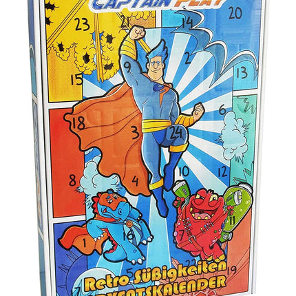 CAPTAIN PLAY Retro advendikalender 2024, jõulukalender maiustustega, 348g Retro advendikalender maiustused