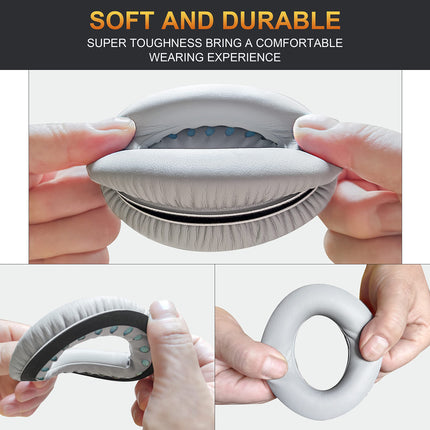 Bingle Replacement Ear Pads for Bose QC35, Compatible with Bose QuietComfort 35 (QC35 ii) Headphones, Professional Replacement Ear Pads for Bose QuietComfort 35 II QC35 II (Gray)