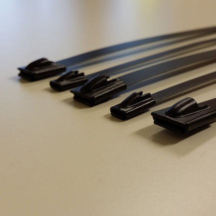 GW Cable Tie Technology coated stainless steel cable ties 360 x 7.9 mm, 100 pieces, GTME-360LHDC316C
